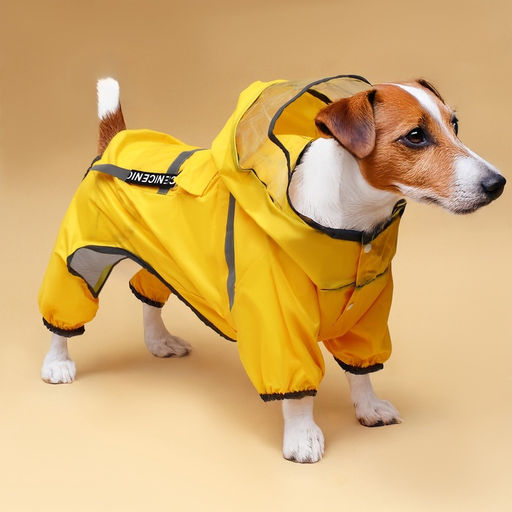 Комбинезон для собак, демисезонный с козырьком, размер 3ХL (ДС 50, Ог 67, ОШ 51 см), жёлтый - Simaland фото 9