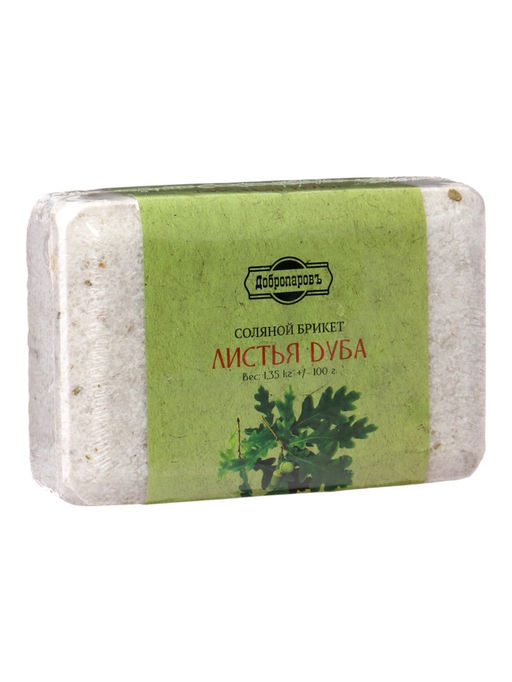 Соляной брикет "Листья дуба", 1,35 кг "Добропаровъ"