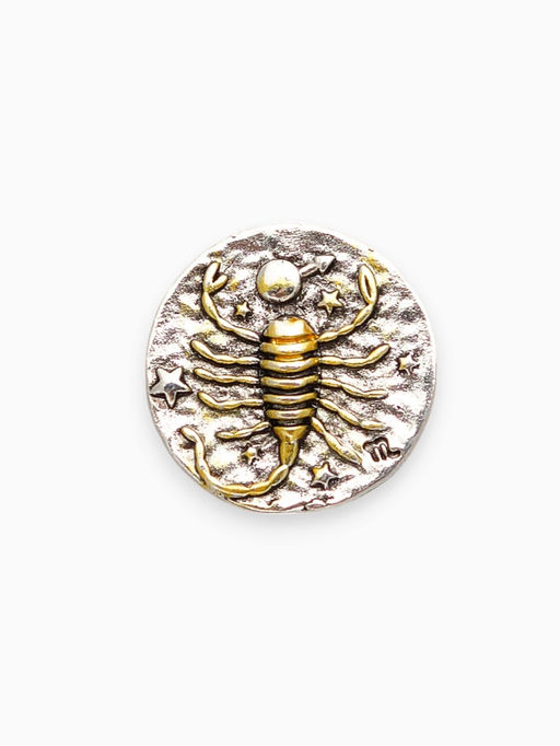 Цена за 12 шт. Значок Знаки зодиака ассорти, золото в серебре