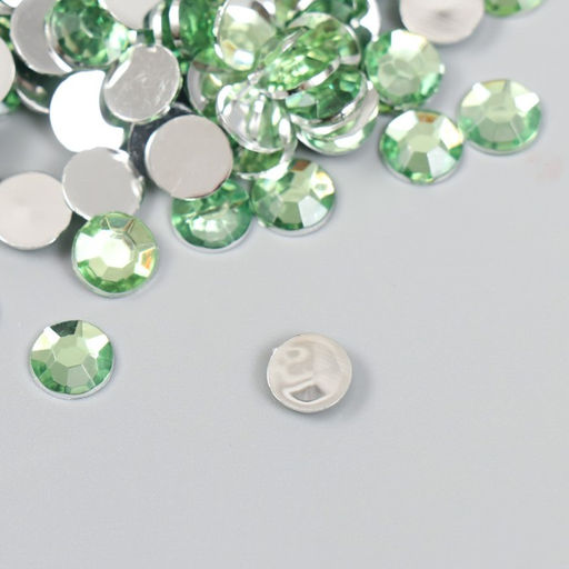 Декор для творчества пластик Стразы. Светло-зелёный набор 300 шт d=0,8 см - Арт узор фото 3