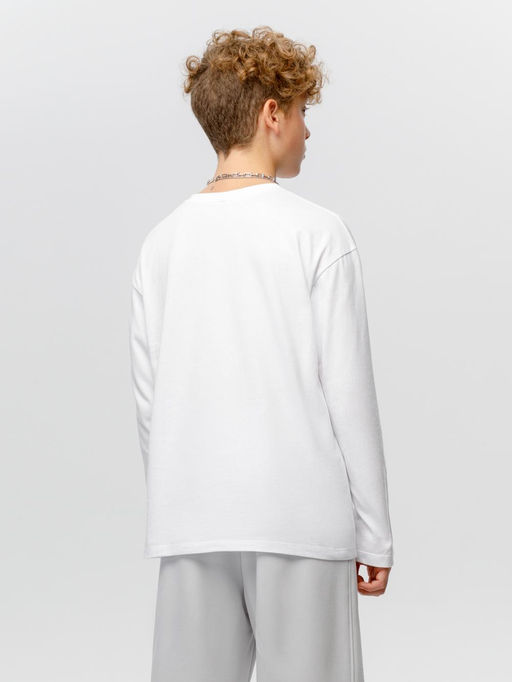 КБ 302925/белый лонгслив (футболка дл.рукав) подр