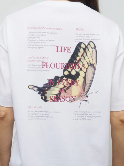 Футболка из хлопка с принтом / Zarina фото 8