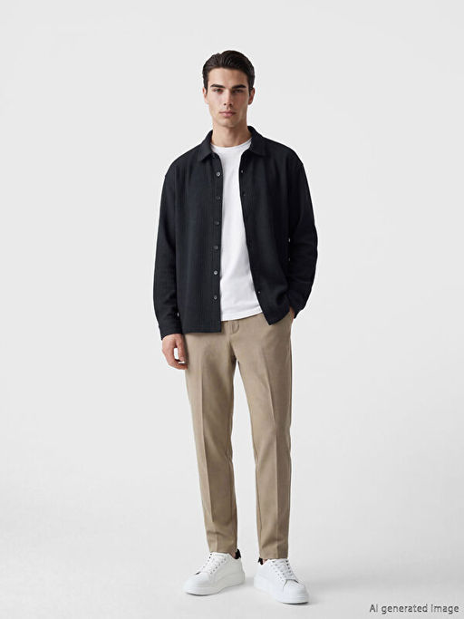 Рубашка мужская regular fit в полоску
