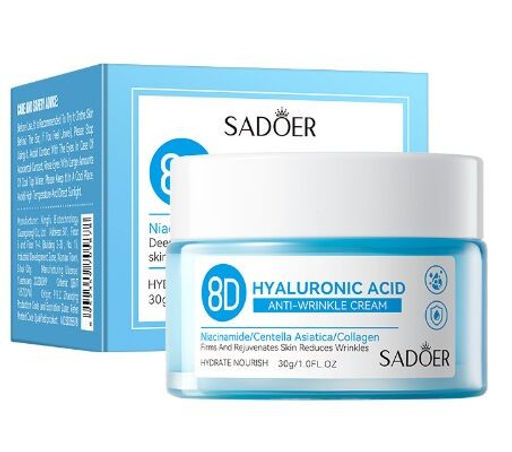 SADOER Увлажняющий крем для лица и шеи с гиалуроновой кислотой 8D , 30 гр  фото 4