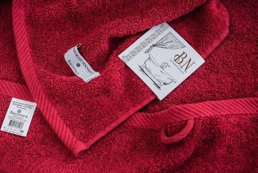 Махровое полотенце Буржуа Нуво- бордо 45*90 см. хлопок 100% - Лен поволжья фото 2