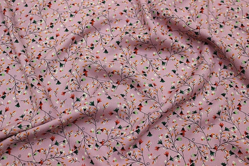 Штапель Премиум Цветочная паутинка цв.сиренево-розовый, ш.1.45м, вискоза-100%, 120гр/м.кв - Купава фото 5