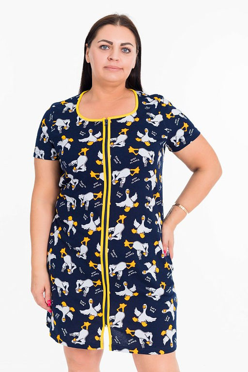 Халат М324139сс синий/серый - Елена фото 2