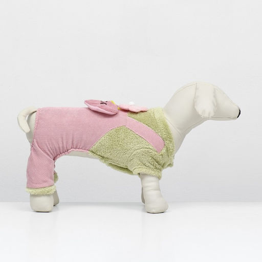 Комбинезон Love, размер S (ДС 25 см, ОГ 35 см, ОШ 25 см), зелёный/розовый - Simaland фото 2