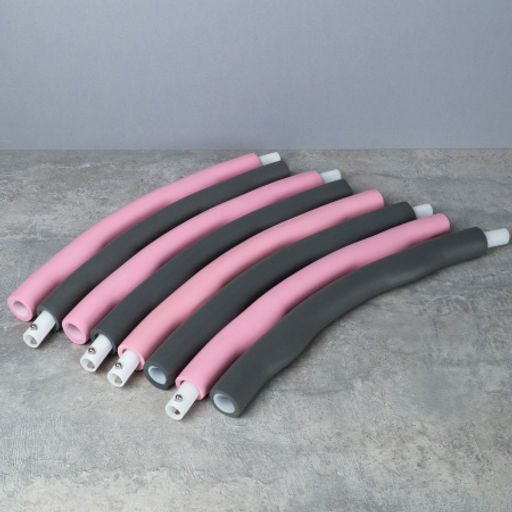 Обруч массажный Woohooo Meteor Twist / D83 cm 8 секций / розово-серый / уп 20 - Галеонтрейд фото 2