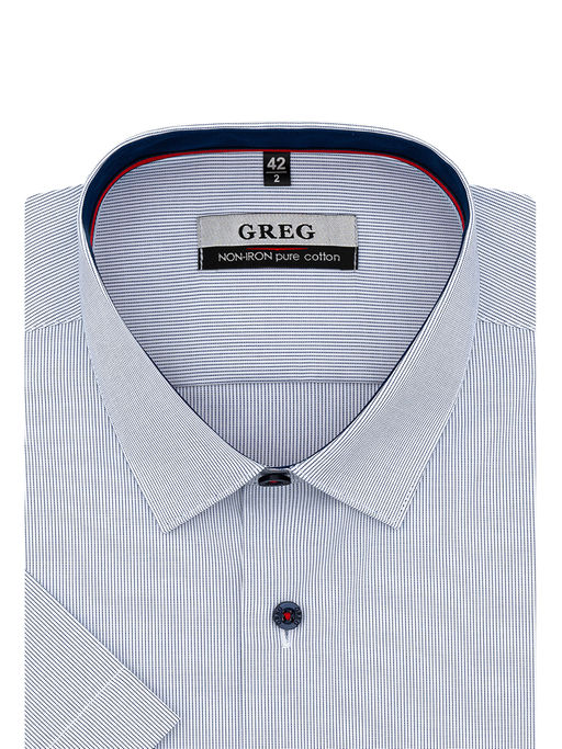 Сорочка мужская короткий рукав GREG 121/201/2268/Z/1p