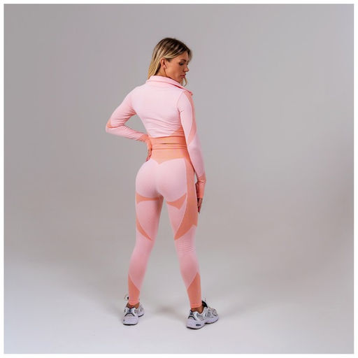 Легинсы женские спортивные ONLYTOP, размер 46 (L), цвет розовый, бежевый