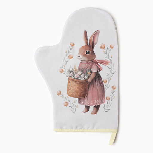 Набор кух. Доляна Зайчиха: варежка 20х28 см, прихватка 17х17 см, 35% хл, 65% пэ  фото 2