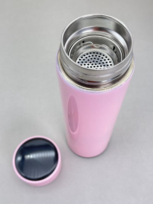 Термос с датчиком температуры Metallic, pink (500 ml)