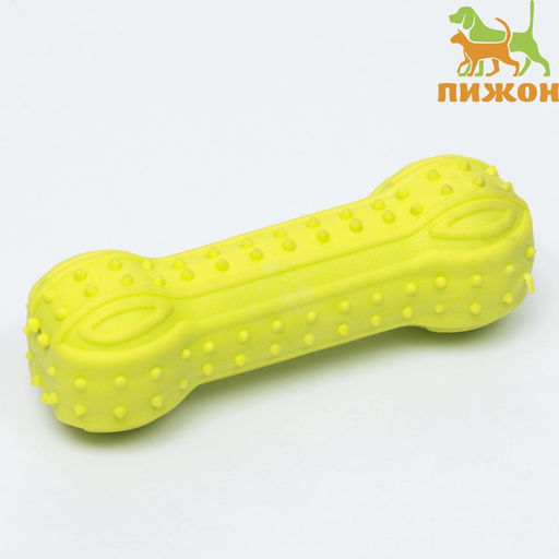 Игрушка жевательная Пухлая кость, TPR, 12,8 см, салатовая