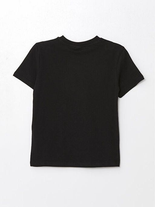 Bisiklet Yaka Batman Bask?l? K?sa Kollu Erkek ?ocuk Ti??rt - Waikiki фото 2