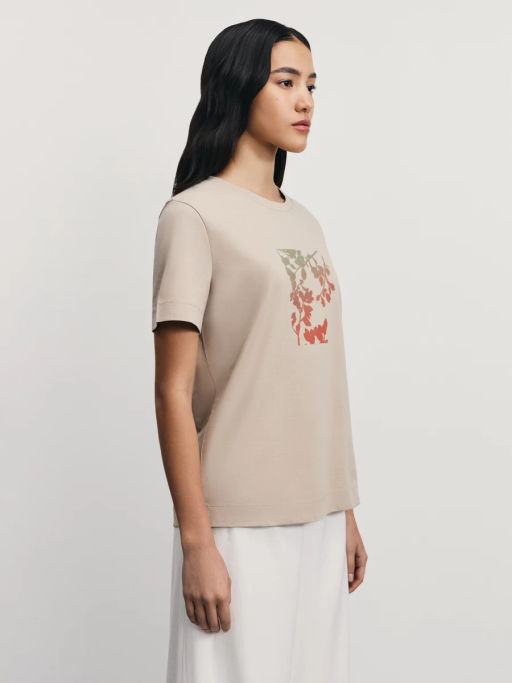 Футболка из хлопка с принтом / Zarina  фото 4