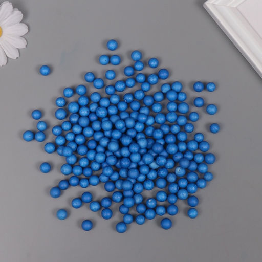 Декор для творчества пенопласт «Ассорти шариков», синий, набор 10 г