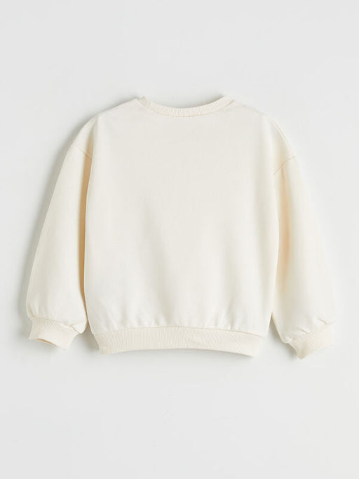 Bisiklet Yaka Capyfun Bask?l? K?z ?ocuk Sweatshirt