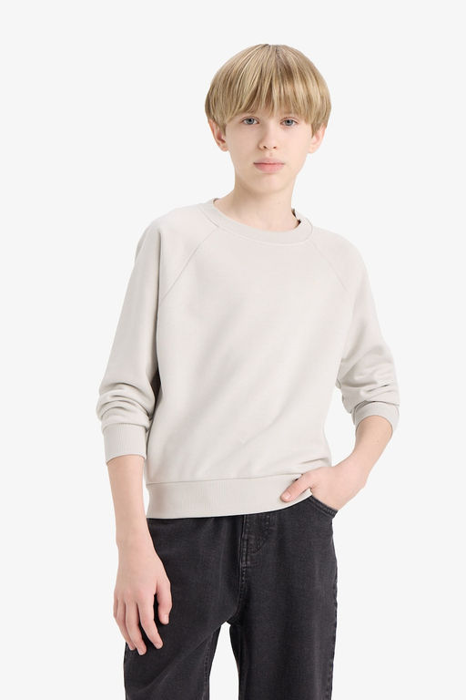 Bisiklet Yaka Basic D_z Okul Sweatshirt Erkek _ocuk - Defacto фото 4