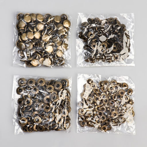 Цена за 100 шт. Кнопка установочная, Альфа (S-образная), железная, d = 10 мм, цвет бронзовый - Simaland фото 5