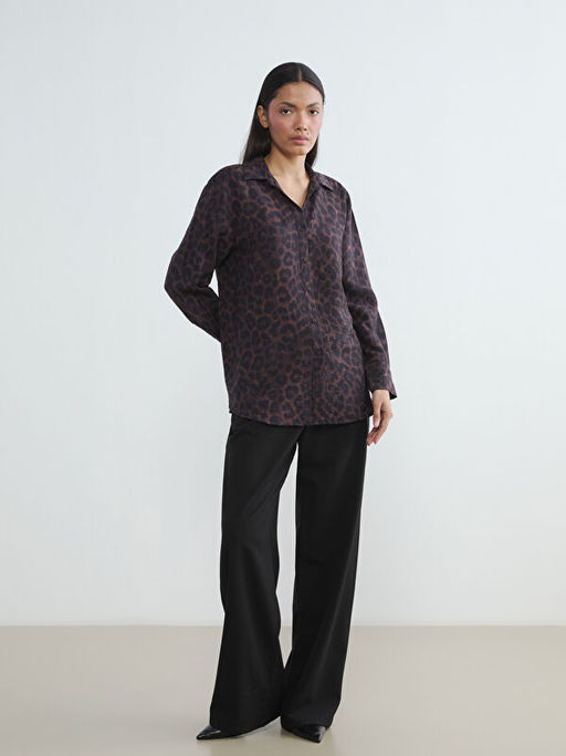 Leopar Desenli Kad?n G?mlek