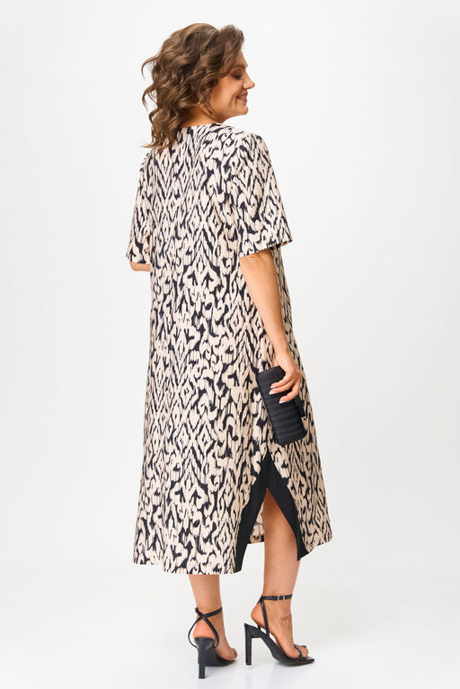 Платье Michel Chic 2168 бежевый, черный  фото 5