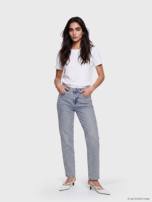 Mom Fit Kad?n Jean Pantolon