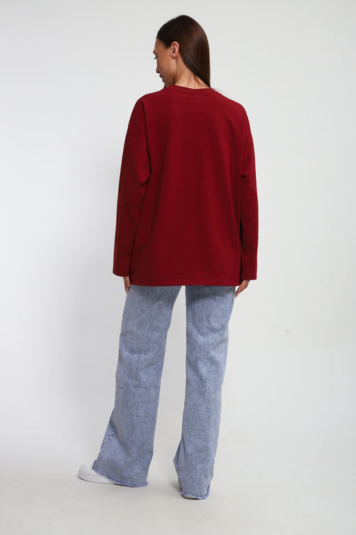 Лонгслив унисекс с принтом Карта ЛГ-01