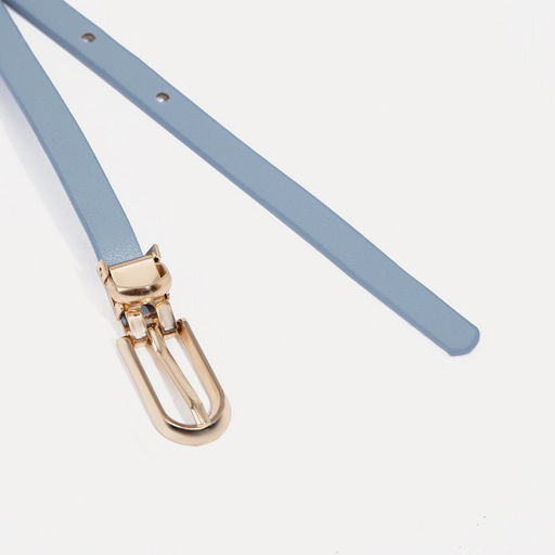 Ремень женский, ширина 1 см, пряжка металл, цвет голубой - Simaland фото 2