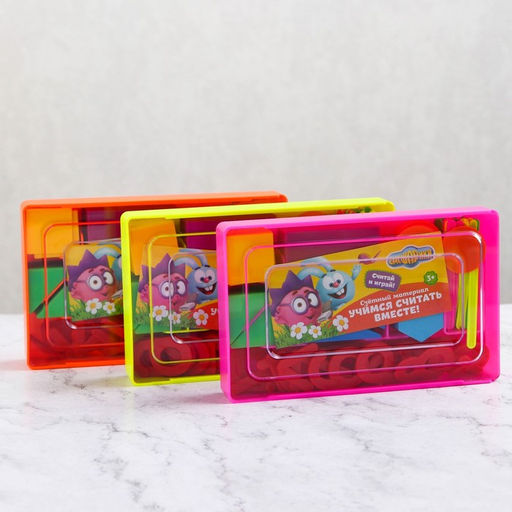 Счётный материал «Учимся считать», 130 элементов в наборе, Смешарики, МИКС
