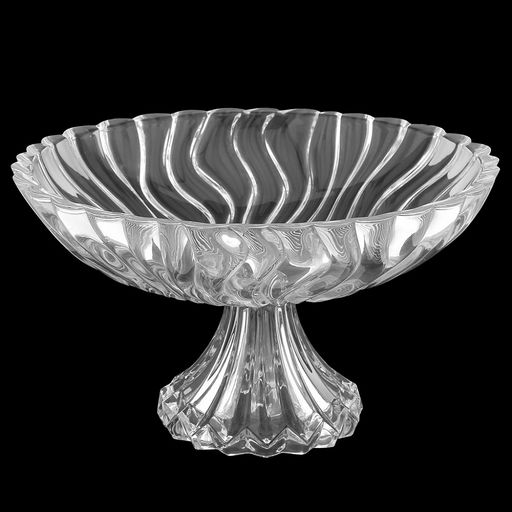 Конфетница стеклянная "Муссон" д31см, h18см, основание д12,5см, на ножке, в коробке (Китай)