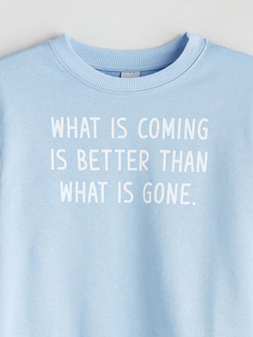 Bisiklet Yaka K?z ?ocuk Sweatshirt