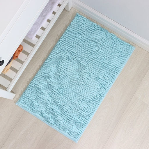 Коврик для ванной Доляна Букли длинные, 50?80 см, длина букли 2 см, цвет голубой  фото 6