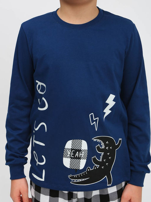 Пижама для мальчика 92228 салатовый/черная клетка 870 Lets go - Let's go фото 10