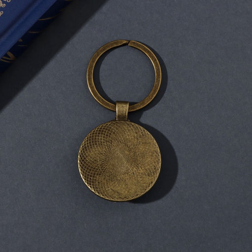 Брелок для ключей на кольце Круг. Гусь, стекло, металл, d=3 см - Simaland фото 3