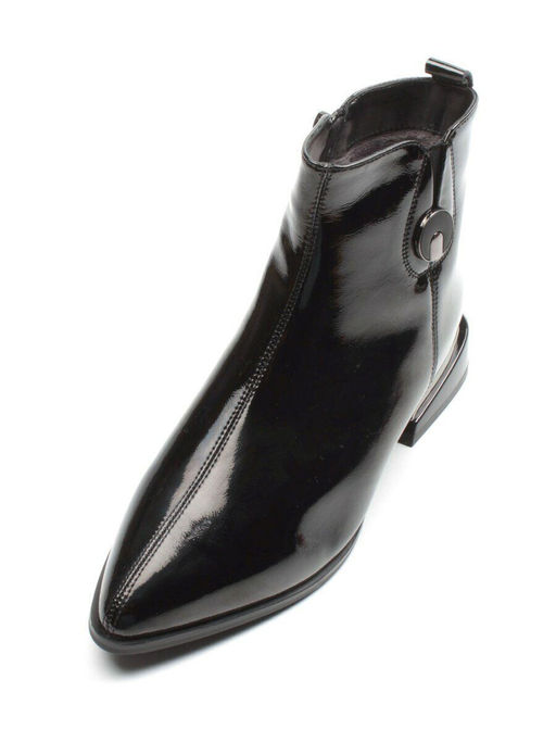 01-PCG265-1 BLACK Ботинки демисезонные женские (натуральная кожа, байка) - Фабричный китай фото 6