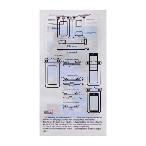 Чехол водонепроницаемый Luazon, для телефонов, размер 20×10.5 см, розовый