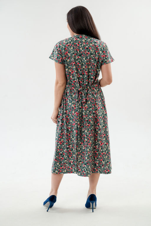 Платье женское из кулирки Миранда цветик макси - Амадэль фото 7