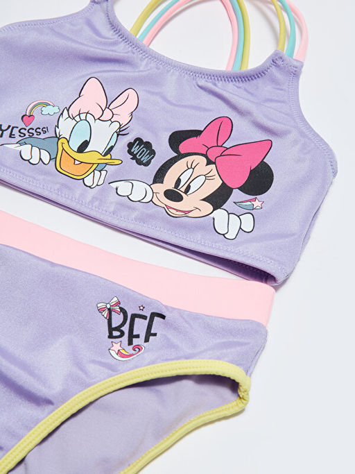 Esnek Kuma?tan Minnie Mouse ve Daisy Duck Bask?l? K?z ?ocuk Bikini - Waikiki фото 3
