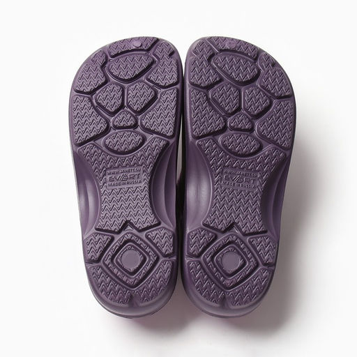 Галоши женские утепленные «Коро» с отворотом, цвет баклажан, размер 41