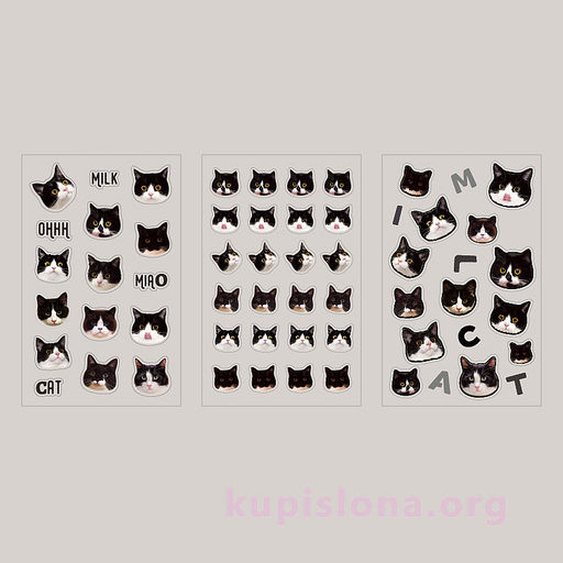 Набор наклеек Cat head - Купи слона фото 4