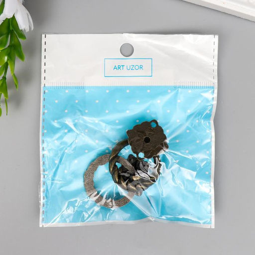 Цена за 3 шт. Ручка для шкатулки металл "Молоточек косичка" бронза набор 2 шт 841 4х3 см