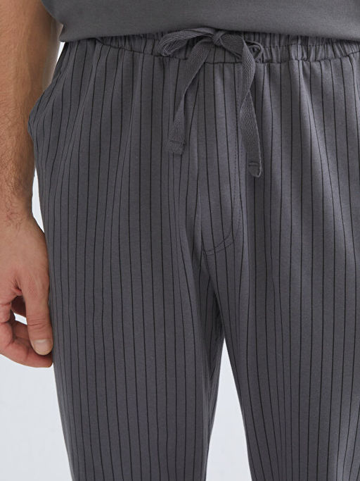 Standart Kal?p ?izgili Erkek Pijama Alt?