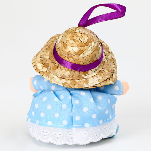 Мягкая игрушка Кукла в голубом платье, на подвесе, 10 см - Simaland фото 3