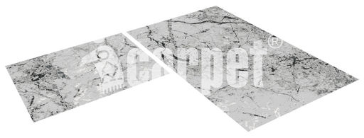 Набор ковриков вырезных icarpet PRINT антискользящих (138) "Мрамор Итальянский" 60х100+60х50 серый