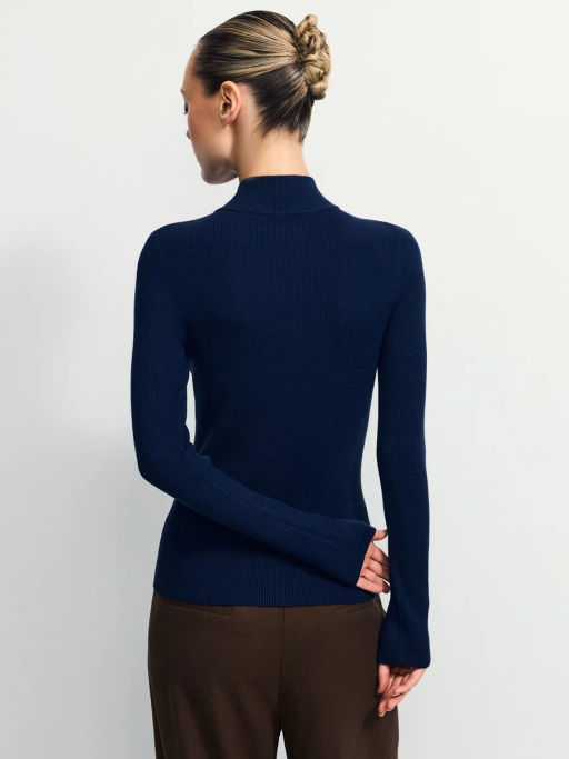 Джемпер в рубчик с молнией / Zarina  фото 5