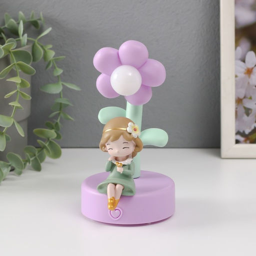 Фигурка светящаяся Девочка под цветочком, 8?8?15 см, МИКС