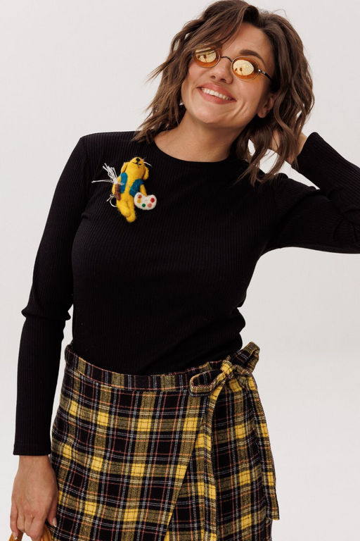 Джемпер ANELLI 1770 крыло ворона