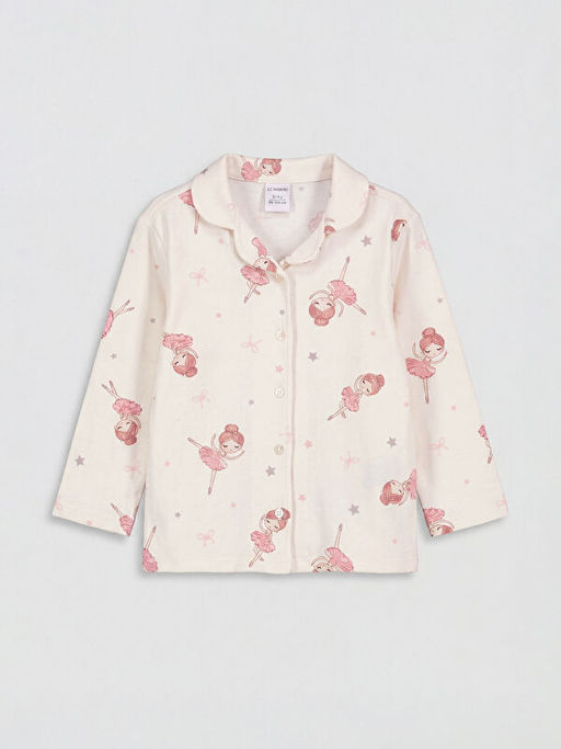 G?mlek Yaka K?z ?ocuk Pijama Tak?m?