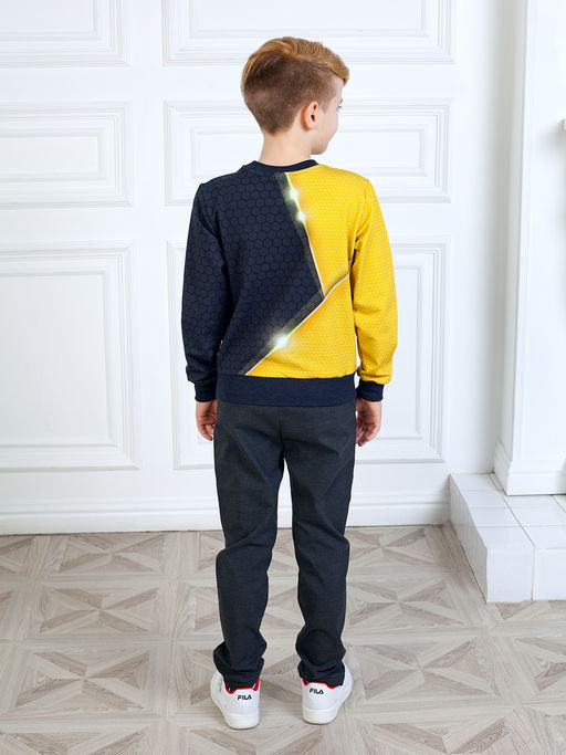 Свитшот "Ламбо",желто-графитовый